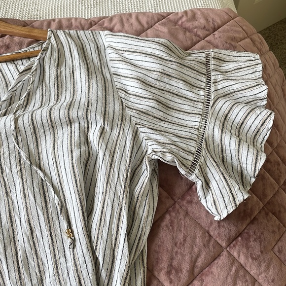 Ellen Tracy Linen Blend Top, XL - Picture 2 of 5